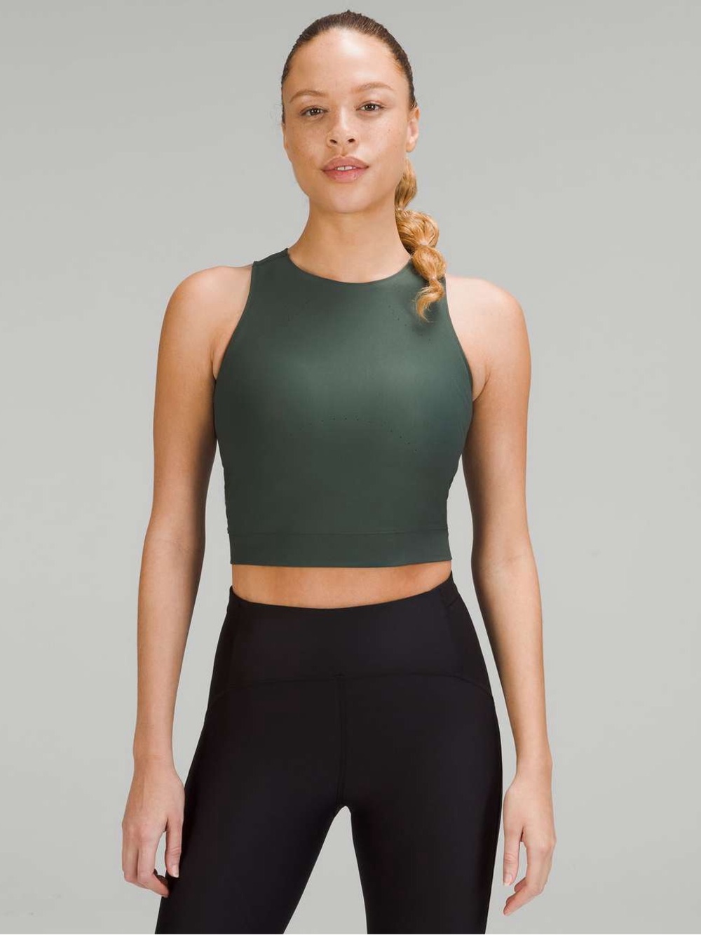 Lululemon SenseKnit Running Tank Top Smoked Spruce Size 2